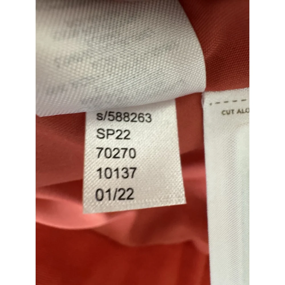 Ann Taylor Tweed Jacket 12Tall Fringe Edge Orange Spark Lined Decorative Buttons - Picture 11 of 11